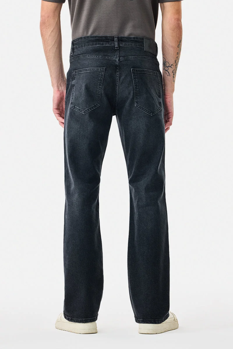 SNITCH Black Stretch Bootcut Jeans for Men | Best Price UAE